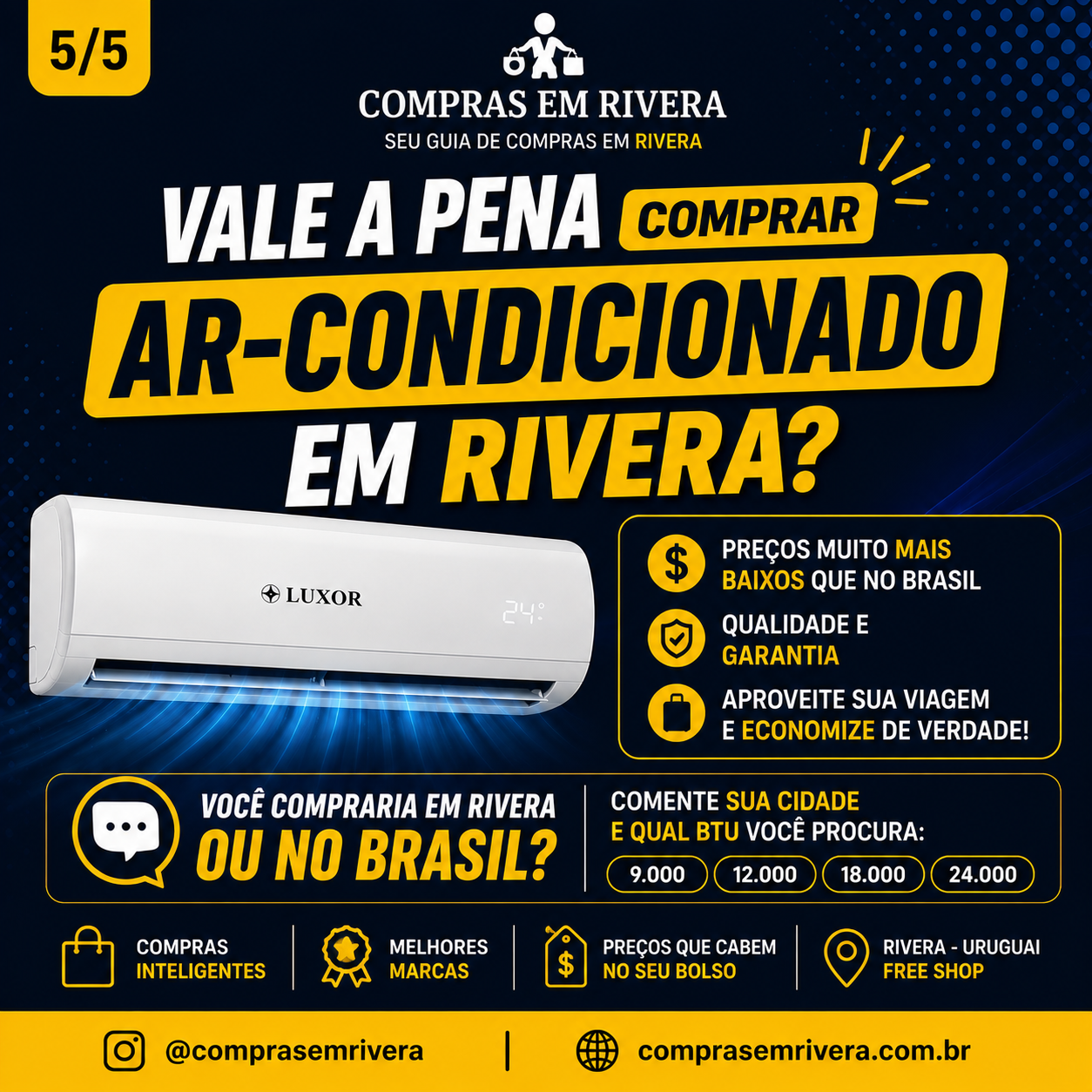 ar condicionado free shop